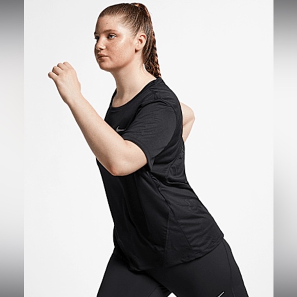 Nike Miler 2X Short-Sleeve Running Top, Black - Picture 6 of 6